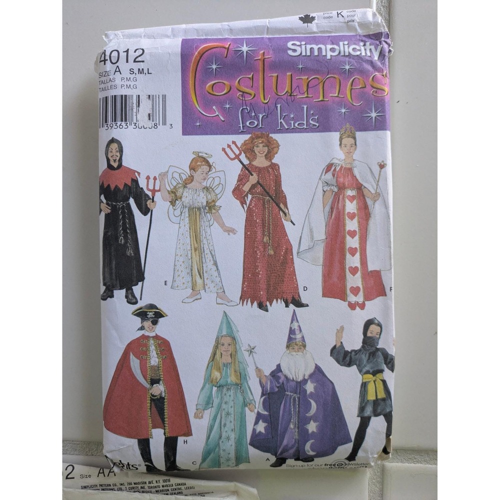 Costume Sewing Patterns Child Adult Lot 5 Pirate Princess Vampire Santa Witch - Picture 4 of 8